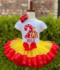 Embroidered Personalized Birthday Circus Tent Tutu Set Outfit